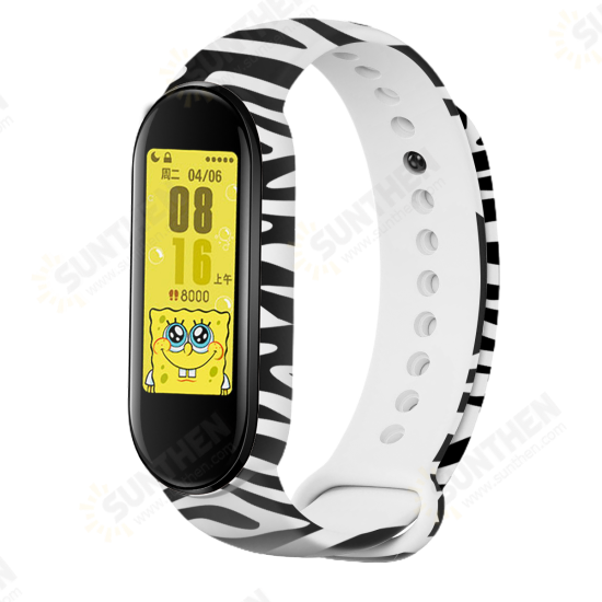 Fashion Pattern Watch Band Watch Strap Replacement for Xiaomi Miband 5 Mi Band 5 Non-original