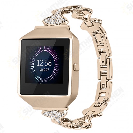 Fashionable Replacement Stainless Steel Crystal Chain Watch Band for Fitbit Smart Watch Fashionable Replacement Stainless Steel Crystal Chain Watch Band for Fitbit Smart Watch