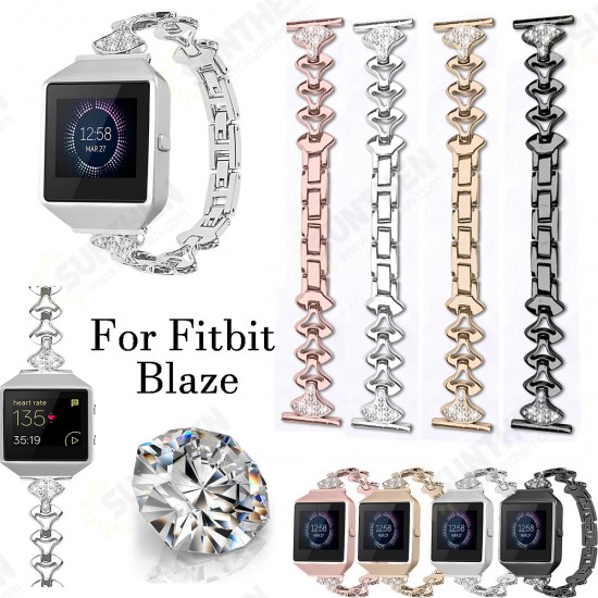 Fashionable Replacement Stainless Steel Crystal Chain Watch Band for Fitbit Smart Watch Fashionable Replacement Stainless Steel Crystal Chain Watch Band for Fitbit Smart Watch