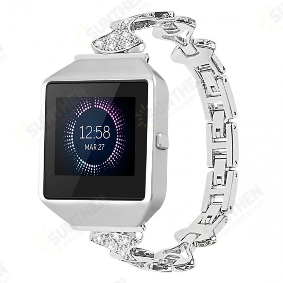 Fashionable Replacement Stainless Steel Crystal Chain Watch Band for Fitbit Smart Watch Fashionable Replacement Stainless Steel Crystal Chain Watch Band for Fitbit Smart Watch