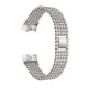 Five Beads Round Solid Stainless Steel Watch Band for Fitbit charge 3 Smart Watch
