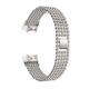 Five Beads Round Solid Stainless Steel Watch Band for Fitbit charge 3 Smart Watch