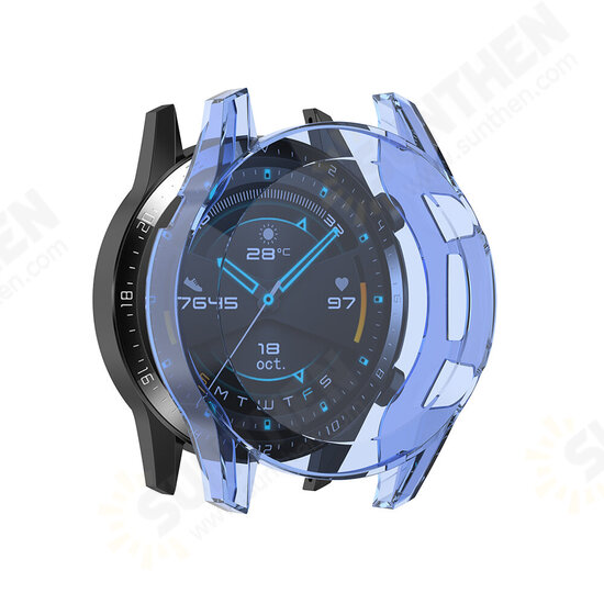 Full Screen Cover Multi-color Transparent Watch Screen Protector Watch Cover for HuWatch GT2 46mm Smart Watch