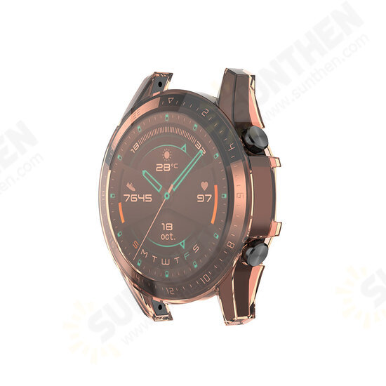 Full Screen Cover Multi-color Transparent Watch Screen Protector Watch Cover for HuWatch GT2 46mm Smart Watch