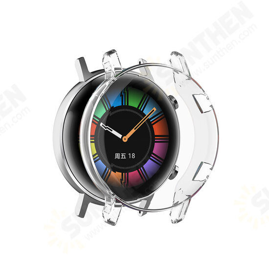Full Screen Cover Multi-color Transparent Watch Screen Protector Watch Cover for HuWatch GT2 42mm Smart Watch
