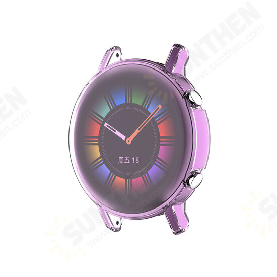 Full Screen Cover Multi-color Transparent Watch Screen Protector Watch Cover for HuWatch GT2 42mm Smart Watch