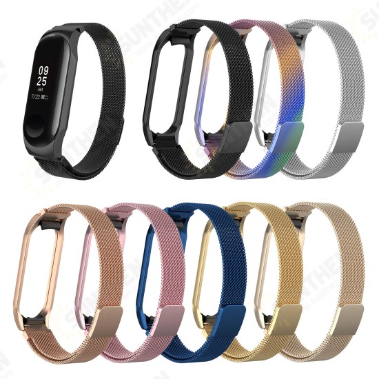 Full Steel Milan Colorful Watch Band for Xiaomi Mi Band 3 Smart Watch Non-original