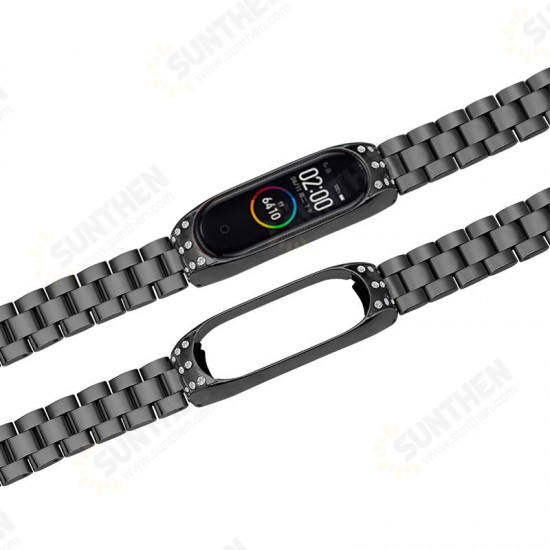 Full Steel Watch Band Watch Strap Replacement for Xiaomi Miband 3 Miband 4 Non-original