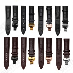 Genuine Leather 22MM 24MM Watch Band Kit Butterfly Buckle Deployment Clasp Strap Genuine Leather 22MM 24MM Watch Band Kit Butterfly Buckle Deployment Clasp Strap