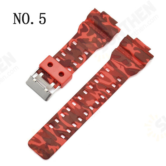 H Type Camouflage Watch Band for Casio GA-110/100/120/GD-120/110