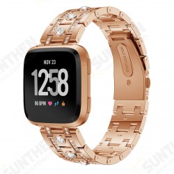 H-type Diamond Stainless Steel Watch Band for Fitbit versa Smart Watch H-type Diamond Stainless Steel Watch Band for Fitbit versa Smart Watch