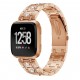 H-type Diamond Stainless Steel Watch Band for Fitbit versa Smart Watch