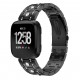 H-type Diamond Stainless Steel Watch Band for Fitbit versa Smart Watch