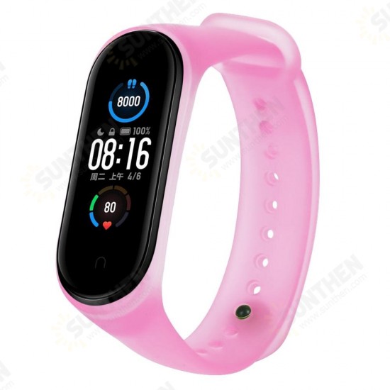 Jelly Style Translucent Smart Watch Band Replacement Strap For Xiaomi Mi Band 5 Non-original