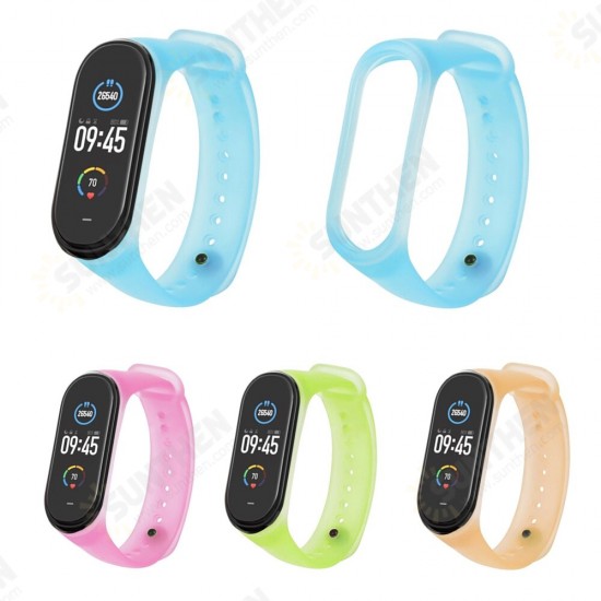 Jelly Style Translucent Smart Watch Band Replacement Strap For Xiaomi Mi Band 5 Non-original