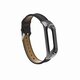 Leather Strap with Metal Frame Replacement Wristband for Xiaomi Mi Band 3 Smart Bracelet Non-original Leather Strap with Metal Frame Replacement Wristband for Xiaomi Mi Band 3 Smart Bracelet Non-original