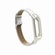 Leather Strap with Metal Frame Replacement Wristband for Xiaomi Mi Band 3 Smart Bracelet Non-original Leather Strap with Metal Frame Replacement Wristband for Xiaomi Mi Band 3 Smart Bracelet Non-original