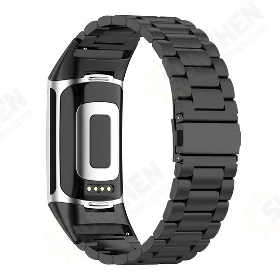 Luxury Business Stainless Steel Watch Band Strap Replacement for Fitbit Charge 5 Luxury Business Stainless Steel Watch Band Strap Replacement for Fitbit Charge 5