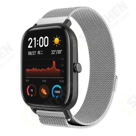 Magnetic Stainless Steel Watch Band for Amazfit GTS Smart Watch