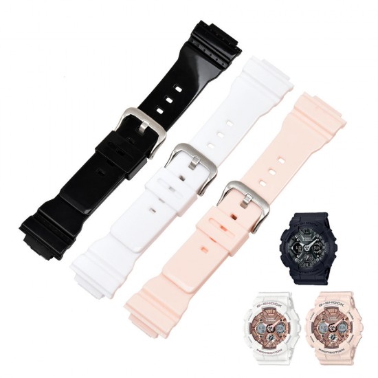 Men Women Universal 16mm PU Watch Band for CASIO G-shock Series