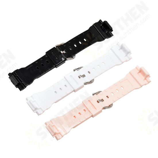 Men Women Universal 16mm PU Watch Band for CASIO G-shock Series