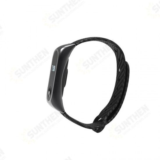 Metal Carbon Fiber Replacement Wrist Strap Wristband Bracelet for Xiaomi Miband 2