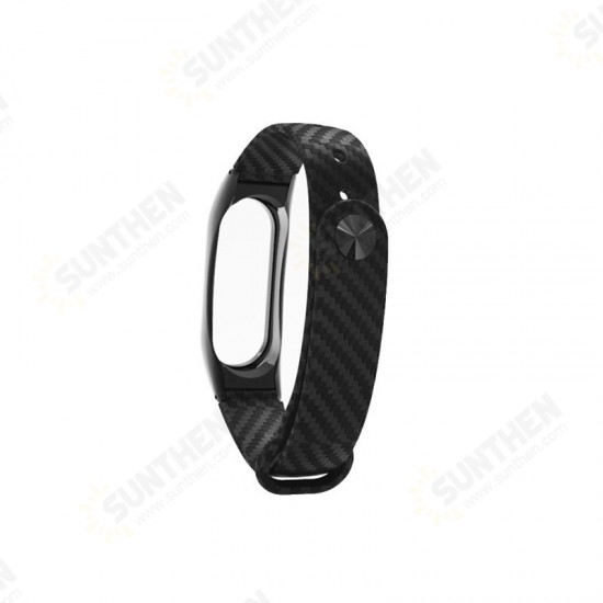 Metal Carbon Fiber Replacement Wrist Strap Wristband Bracelet for Xiaomi Miband 2