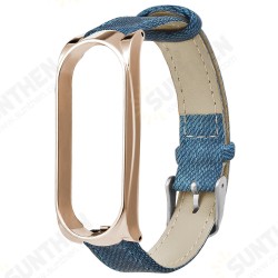 Metal Case Leather Strap Watch Band Replacement Watch Strap for Xiaomi Mi band 3 Non-original Metal Case Leather Strap Watch Band Replacement Watch Strap for Xiaomi Mi band 3 Non-original