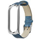 Metal Case Leather Strap Watch Band Replacement Watch Strap for Xiaomi Mi band 3 Non-original
