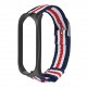 Metal Shell Striped Canvas Replacement Strap Smart Watch Band For Xiaomi Mi Band 5 Non-original