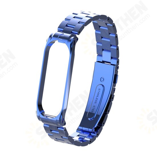 Metal Steel Watch Band Replacement Watch Strap for Xiaomi mi band 3/4 Smart Watch Non-original