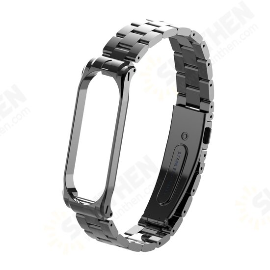 Metal Steel Watch Band Replacement Watch Strap for Xiaomi mi band 3/4 Smart Watch Non-original