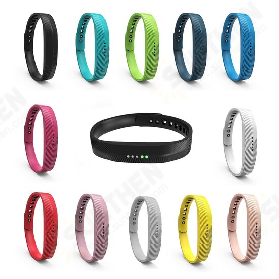 Multi-Color Pure Sports T-Buckle Soft Silicone Watch Band Strap Replacement for Fitbit Flex2
