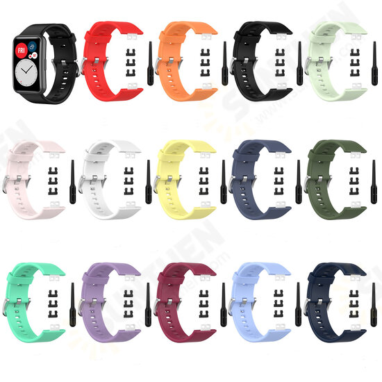 Multi-color Silicone Replacement Strap Smart Watch Band For HuWatch Fit Multi-color Silicone Replacement Strap Smart Watch Band For HuWatch Fit