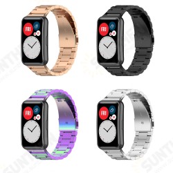 Multi-color Stainless Steel Replacement Strap Smart Watch Band For HuWatch Fit Multi-color Stainless Steel Replacement Strap Smart Watch Band For HuWatch Fit