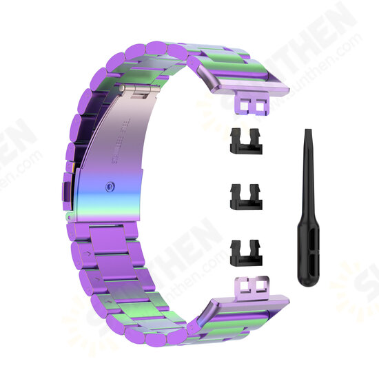 Multi-color Stainless Steel Replacement Strap Smart Watch Band For HuWatch Fit Multi-color Stainless Steel Replacement Strap Smart Watch Band For HuWatch Fit