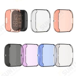 Multi-color Transparent Soft TPU Rubber All-inclusive Watch Protector Case Cover For Fitbit Versa 2