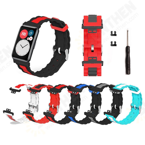 Multicolor Comfortable Soft Silicone Watch Band Strap Replacement for HuWatch Fit Multicolor Comfortable Soft Silicone Watch Band Strap Replacement for HuWatch Fit