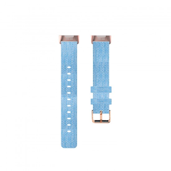 Nylon Canvas Woven Smart Watch Band Replacement Strap For Fitbit Charge 3/4