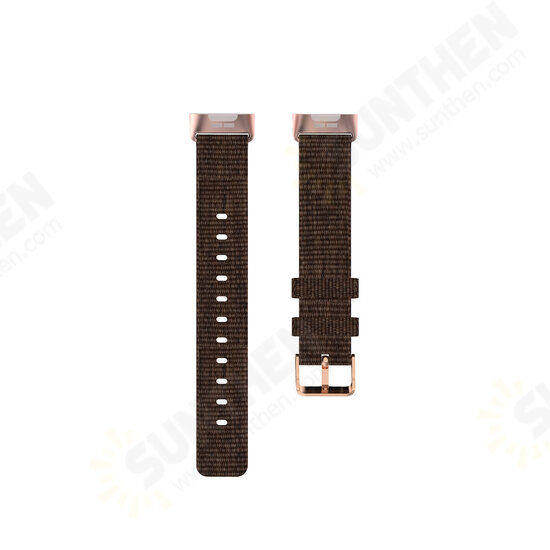 Nylon Canvas Woven Smart Watch Band Replacement Strap For Fitbit Charge 3/4