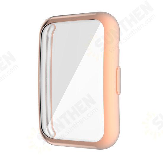 Plating Anti-Scratch Shockproof Transparent Soft TPU Watch Case Cover for HuWatch FIT