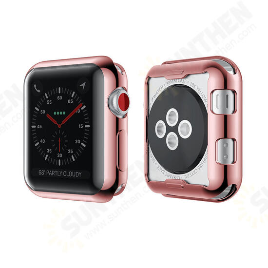 Plating TPU Watch Protective Case For Apple Watch Series 3 38mm/42mm