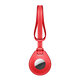Portable Long Strap PU Leather Protective Cover Sleeve for Apple Airtags bluetooth Tracker