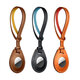 Portable Long Strap PU Leather Protective Cover Sleeve for Apple Airtags bluetooth Tracker