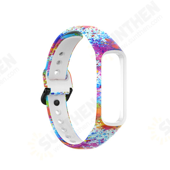 Printed Pattern Stainless Steel Buckle Smart watch Band Replacement Strap For Samsung Galaxy Fit 2 Printed Pattern Stainless Steel Buckle Smart watch Band Replacement Strap For Samsung Galaxy Fit 2