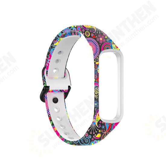 Printed Pattern Stainless Steel Buckle Smart watch Band Replacement Strap For Samsung Galaxy Fit 2 Printed Pattern Stainless Steel Buckle Smart watch Band Replacement Strap For Samsung Galaxy Fit 2