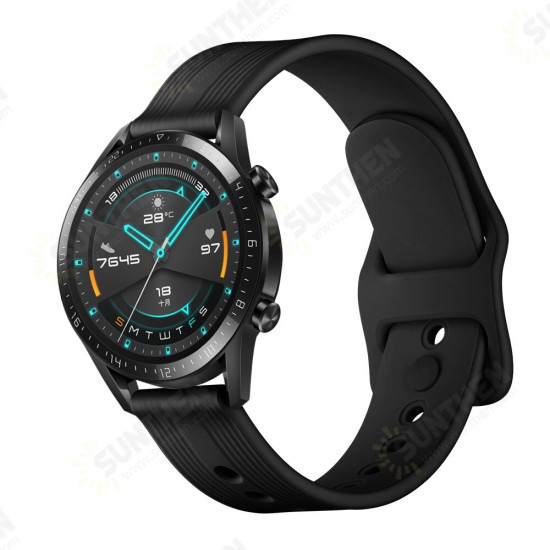 Pure Color Silicone Watch Band Replacement Watch Strap for HuGT2 Smart Watch