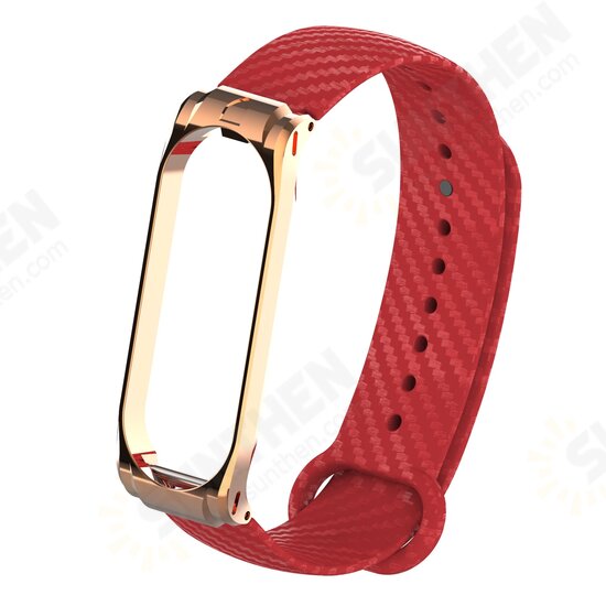 Replacement Carbon Fiber Decoration TPU Watch Band for Xiaomi Mi Band 4 Smart Watch Non-original Replacement Carbon Fiber Decoration TPU Watch Band for Xiaomi Mi Band 4 Smart Watch Non-original