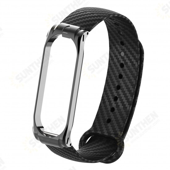Replacement Carbon Fiber Decoration TPU Watch Band for Xiaomi Mi Band 4 Smart Watch Non-original Replacement Carbon Fiber Decoration TPU Watch Band for Xiaomi Mi Band 4 Smart Watch Non-original