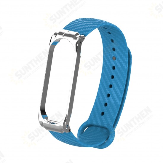 Replacement Carbon Fiber Decoration TPU Watch Band for Xiaomi Mi Band 4 Smart Watch Non-original Replacement Carbon Fiber Decoration TPU Watch Band for Xiaomi Mi Band 4 Smart Watch Non-original